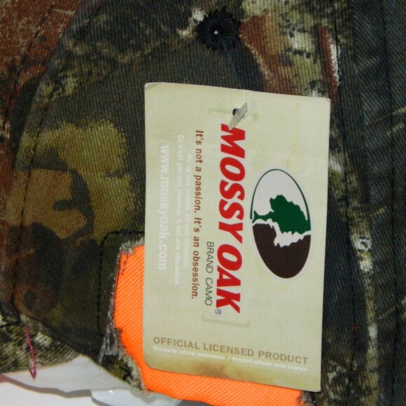 3 for/$30 Mossy Oak Camouflage Baseball Hat Cap Green Orange Military Hunting - Picture 7 of 9